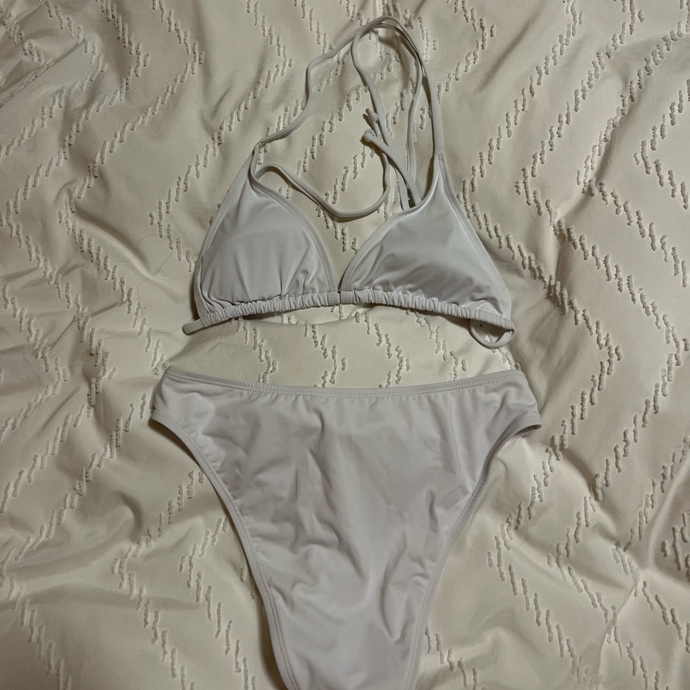 White high waisted bikini